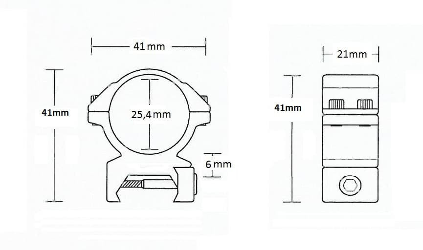 Montáž Hawke Match, dvoudílná, (průměr oka 25,4 mm), weaver, nízká